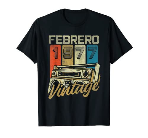 Febrero 1977 Vintage - 45 años Regalo Cumpleaños Hombre Camiseta