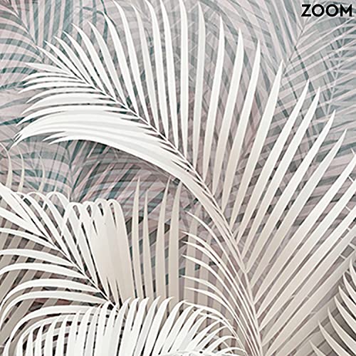 Feeby Papel Pintado Exótico Textura Abstracto 368x254 cm Gris Fotomurales Decoración De Pared Moderna Fotográfico Baño Cocina Dormitorio Oficina Hojas De Palmera Naturaleza Plantas