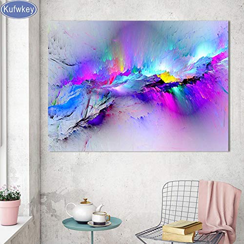 FHGFB 5D DIY Diamante Adulto Pintura Abstracta Nube Diamante de imitación Mosaico Imagen Arte Adecuado para Ocio y Familia Decoración de Pared Diamante Cuadrado Sin Marco -30x40cm