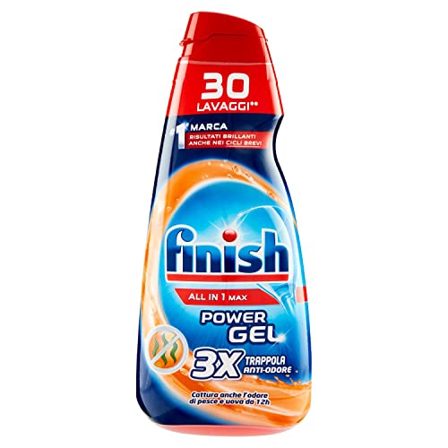 Finish Powergel - Gel detergente para lavavajillas líquido, multiacción, antiolor, paquete de 30 lavados – 700 g