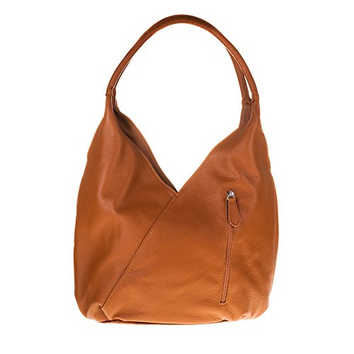 Firenze Artegiani Bolso Shopping Bag de Mujer en Piel auténtica, Acabado Savage, 36 cm, Cuero
