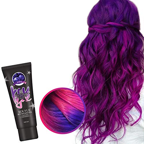 fllyingu Tinte para El Cabello Que Cambia De Color Desechable, Crema para El Cabello Multicolor, Tinte para El Cabello Que Cambia De Color, Crema para Teñir El Cabello A La Moda, 50 Ml