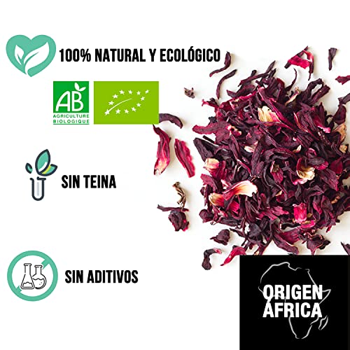 🌺 Flor de Jamaica BIO 1kg | Flor de Hibisco Ecológico por Te Frio, Agua de Jamaica, Infusion | Te de Hibisco organico por Dieta Detox Drenante