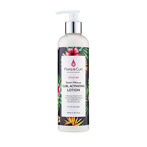 Flora & Curl Loción Activadora Sweet Hibiscus Curl para Cabello Natural Rizado y Rizado 300ml