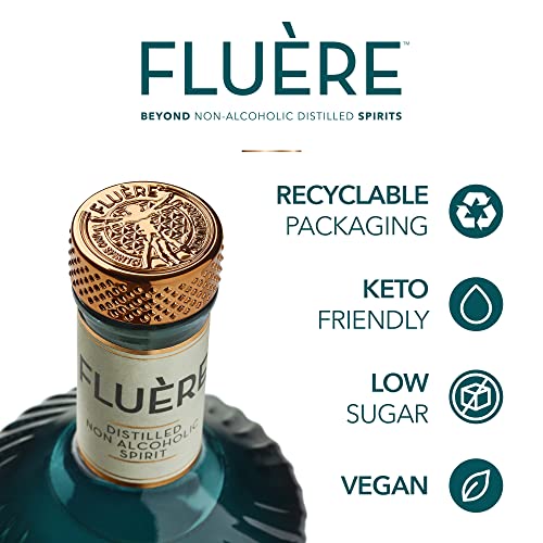 FLUÈRE - Alternativa de Gin Libre de Alcohol, Destilado Floral sin Alcohol, 700 ml