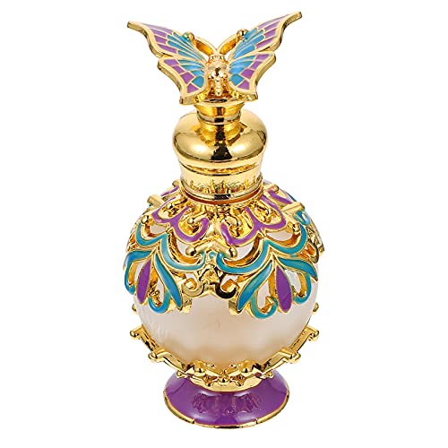 FOMIYES Perfume de viaje con pulverizador Dubai, estilo árabe, de 15 ml, para mujer, rellenable, con forma de mariposa, perfume fino