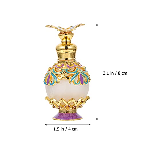 FOMIYES Perfume de viaje con pulverizador Dubai, estilo árabe, de 15 ml, para mujer, rellenable, con forma de mariposa, perfume fino