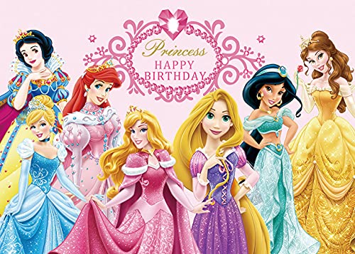 Fondo de princesa de Disney, fondo rosa para baby shower, para niña, 1er cumpleaños, decoración de fotografía, suministros de decoración de princesa, para fiestas temáticas