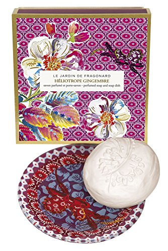 FRAGONARD - Jardin de Fragonard HELIOTROPE GINGEMBRE Perfumed Soap & Dish Set by Fragonard