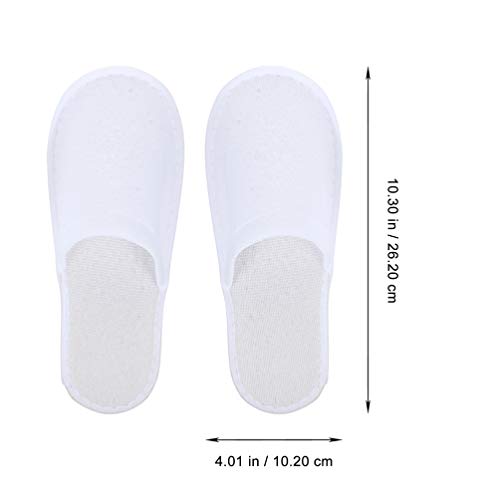 FRCOLOR 12 Pares de Zapatillas Desechables de Punta Cerrada Spa Zapatillas Antideslizantes Tamaño Universal Perfecto para Mujeres Hombres Hotel Casa de Los Huéspedes de Salón de Uñas