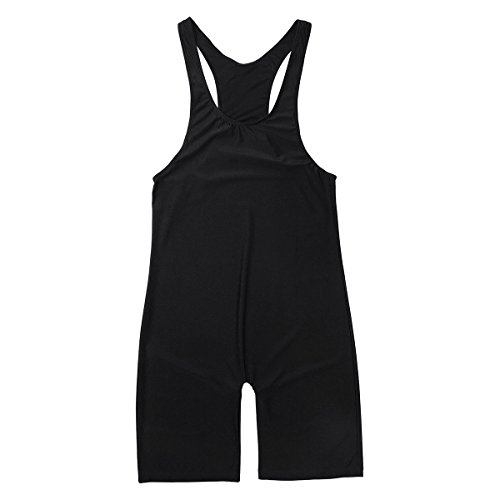 Freebily Maillots Deportivo Ciclismo Hombres Bodys Elástico Leotardo Gimnasia Fitness Conjunto CortoHombre (M, Negro)