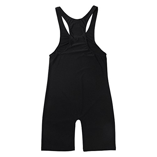 Freebily Maillots Deportivo Ciclismo Hombres Bodys Elástico Leotardo Gimnasia Fitness Conjunto CortoHombre (M, Negro)