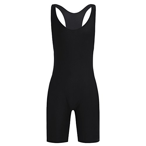 Freebily Maillots Deportivo Ciclismo Hombres Bodys Elástico Leotardo Gimnasia Fitness Conjunto CortoHombre (M, Negro)