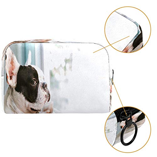 French Bulldog - Bolsa de cosméticos para viajes, portátil, para niñas, mujeres