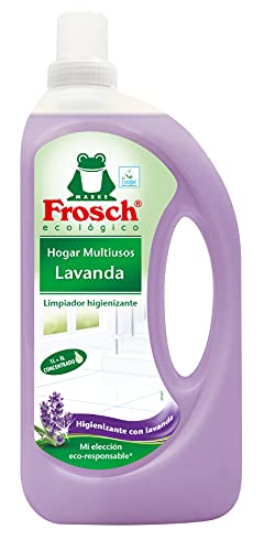 Frosch Limpiador Higienizante de Hogar Multiusos Ecológico, Fragancia a Lavanda , Elimina la Grasa y la Suciedad en General , 10L ( Pack 10 ud x 1 L)