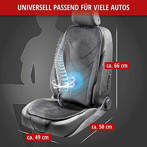 Funda de asiento de coche WALSER Air Flow, funda de asiento ergonómica, protección lumbar, funda de asiento universal para coches, color: negro 13983