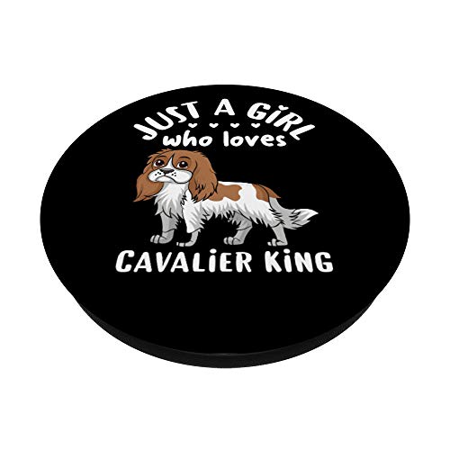 Funny Dog Lover Gift Just A Girl Who Loves Cavalier King PopSockets PopGrip: Agarre intercambiable para Teléfonos y Tabletas