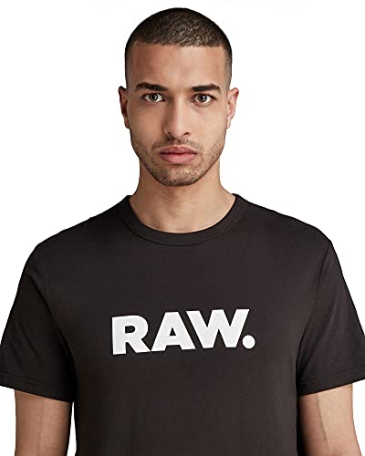 G-STAR RAW, hombres Camiseta Holorn, Negro (black 8415-990), L