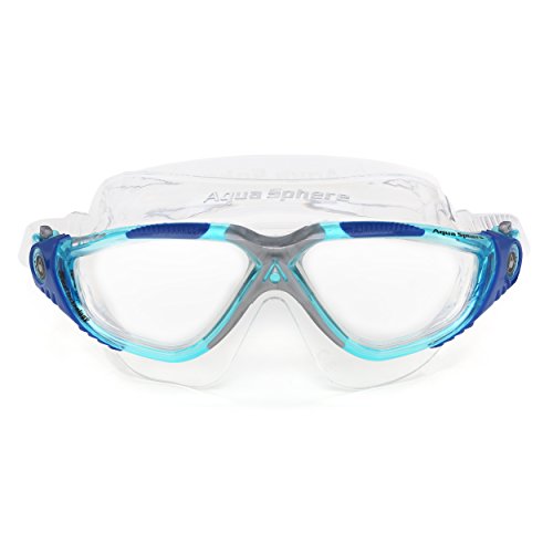 Gafas de natación de Aqua Sphere, unisex, hechas en Italia, modelo «Vista», Gafas, Vista, Clear Lens / Aqua