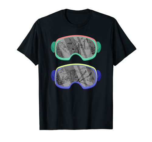 Gafas de snowboard con vistas a la montaña I Ski Must-have Camiseta