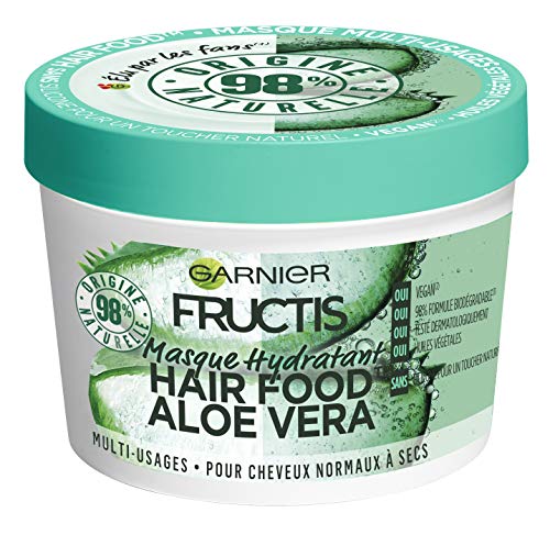 Garnier Fructis Hair Food Mascarilla multiusos Aloe 390 ml – Lote de 3