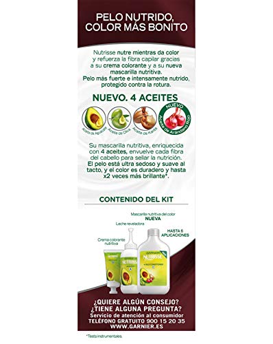 Garnier Nutrisse Creme coloración permanente con mascarilla nutritiva de cuatro aceites - Castaño Claro Caoba 5.25