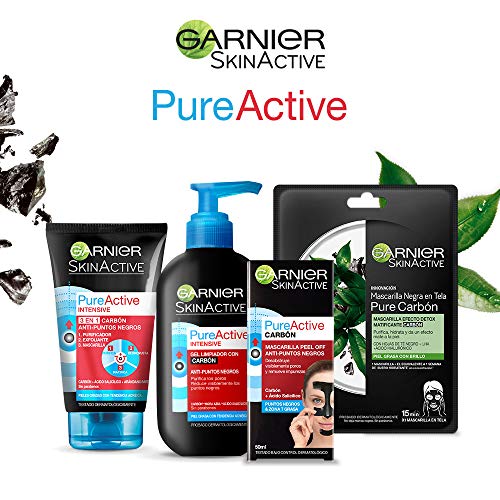 Garnier Skin Active - gel con dosificador Pure Active Intensif, carbón; 200 ml
