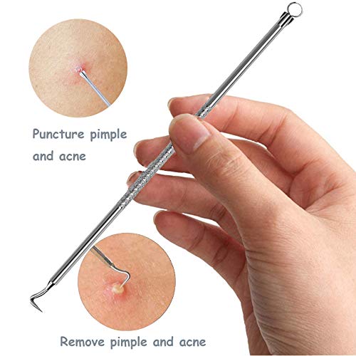 GeekerChip 5 Piezas de Herramientas (Conjunto) para Eliminar Espinillas,Blackhead Remover Aguja de Acné para Quita Espinillas Granos Comedones