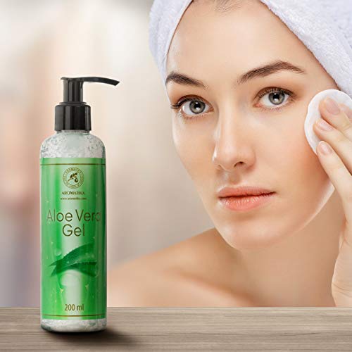 Gel de Aloe Vera 200ml - Cuidado Natural de la Piel y el Cabello - Gel de Aloe Vera Refrescante e Hidratante Rostro Cuerpo - Calmante Aloe Vera para Todo Tipo de Piel - Gel de Aloe Vera Afeitado