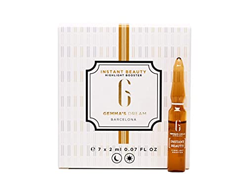 Gemma´s Dream - Instant Beauty - Ampollas Faciales Flash Skin Booster para Tratamiento de Día y Noche - Efecto Revitalizante, Reafirmante, Antioxidante y Tensor - Contiene 7 Ampollas de 2ml