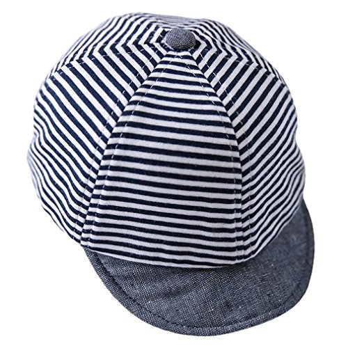 GEMVIE Gorro de Béisbol para Bebe Niño Verano Protector del Sol Gorra Niña Playa Rayas Clasicas Algodón Marino 0-3 Meses