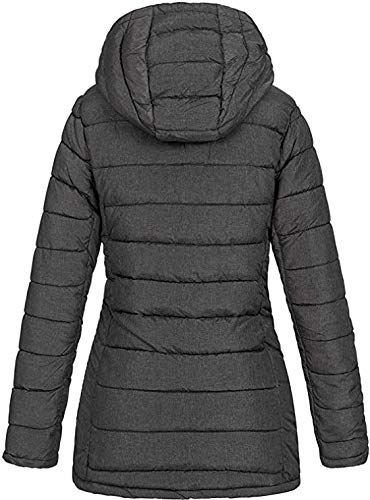 Geographical Norway Astana - Parka con capucha para mujer (Antracita, S)