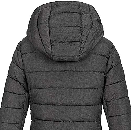 Geographical Norway Astana - Parka con capucha para mujer (Antracita, S)