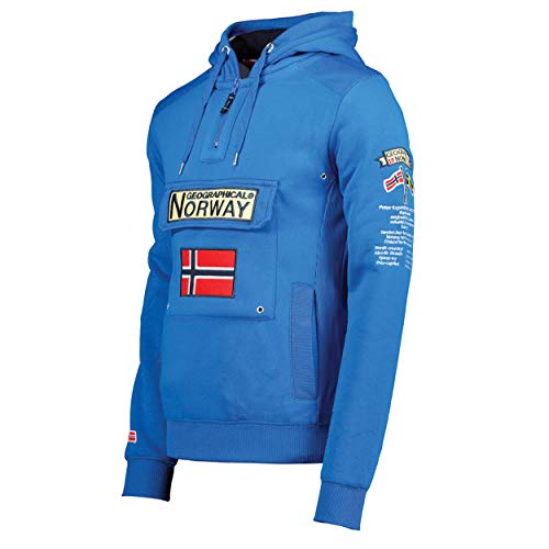 Geographical Norway - Sudadera DE Hombre GYMCLASS Azul ELÉCTRICO XL