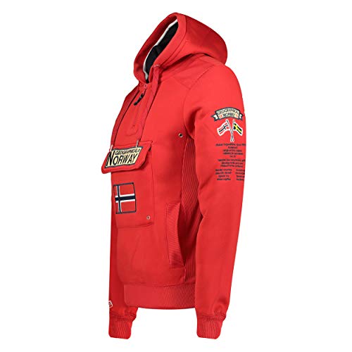 Geographical Norway - Sudadera DE Hombre GYMCLASS Rojo M