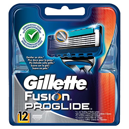 Gillette Fusion ProGlide Cuchillas de Value Pack, 12 unidades