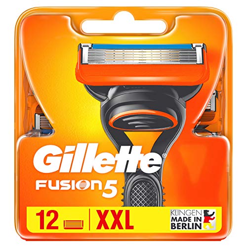 Gillette Fusion5 - Cuchillas de afeitar para hombre (12 unidades, hasta 20 afeitados por hoja)