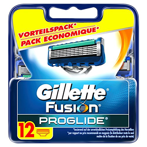 Gillette - Gillette Fusion Proglide - Afeitar con 5 palas para hombres - 12 piezas