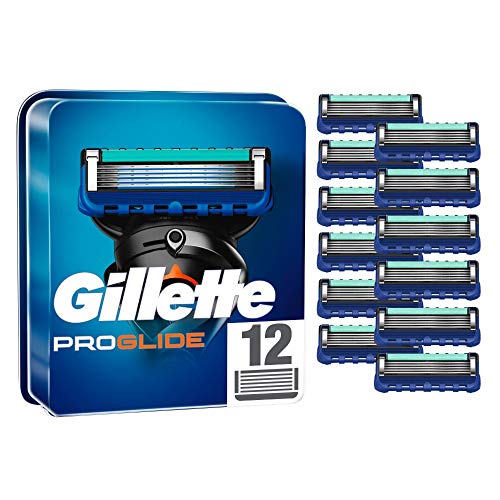 Gillette ProGlide - Cuchillas de afeitar para hombre, 12 unidades, con 5 cuchillas antiirritación para un afeitado apurado y duradero