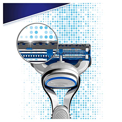 Gillette SkinGuard - Cuchillas de afeitar sensibles para hombre, paquete de 8 recambios de cuchillas de afeitar con recortador de precisión, se adapta a asas de fusión