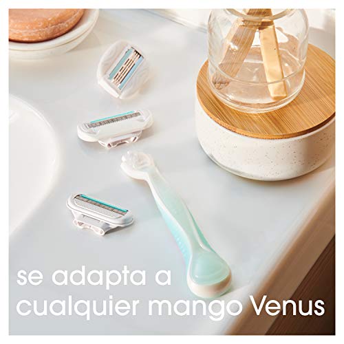 Gillette Venus Delux Smooth Sensitive Maquinilla de Afeitar Mujer + 6 Cuchillas de Recambio