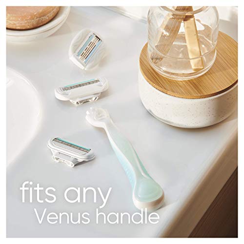 Gillette Venus Deluxe - Cuchillas de afeitar suaves y sensibles para mujer, paquete de 6 recambios de cuchillas de afeitar, Lubrastrip con un toque de aloe vera