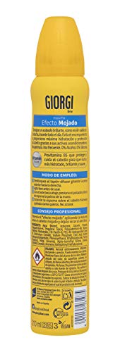 Giorgi Line - Espuma Efecto Mojado 24h, Anti Encrespamiento e Hidratación, 0% Siliconas y Alcohol, Fijación 3 - 210 ml