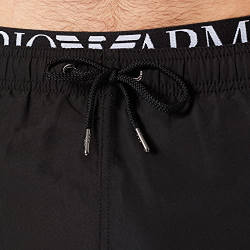 Giorgio Armani Emporio Armani Swimwear Boxer Logoband Traje de baño, Black, 50 para Hombre