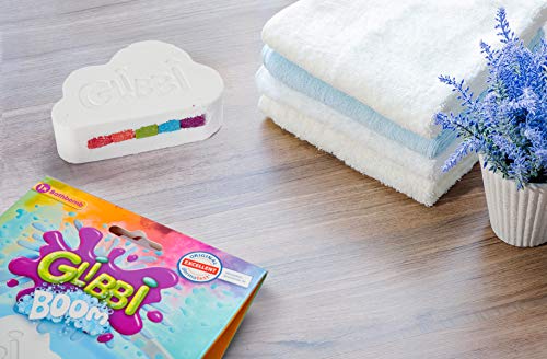 Glibbi - Boom Bomba de Baño Efervescente con Efecto Arcoiris, para Niños a partir de 3 Años - 110 g