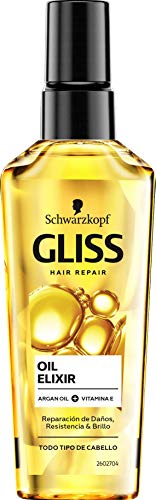 Gliss - Aceite Tratamiento Sublimador Oil Elixir – Todo tipo de pelo - 6uds de 75ml (450ml) - Nutrición, suavidad y brillo – Embellece el cabello sin engrasar