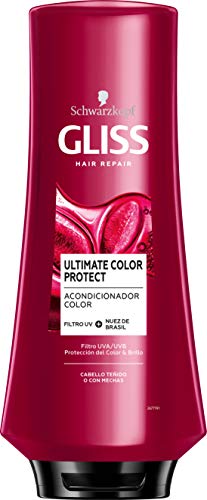 Gliss - Acondicionador para pelo teñido o con mechas - Ultimate Color - 6uds de 370ml (2.220ml) – Gama protectora color