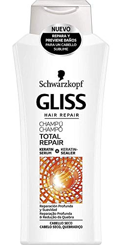 Gliss - Champú Total Repair - Previene daños en el cabello aportando suavidad - 400ml