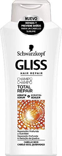 Gliss - Champú Total Repair - Previene daños en el cabello aportando suavidad - 400ml