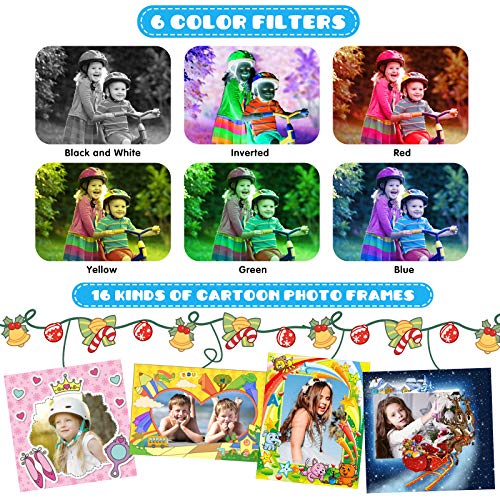 Gofunly Cámara de Fotos Digitales para Niños, 2.0" HD 1080P 20MP Camara de Fotos para Niños, Tarjeta de Memoria de 32GB Selfie Video Cámara Infantil, Regalos Ideales para Niños de 3-12 Años (Azul)